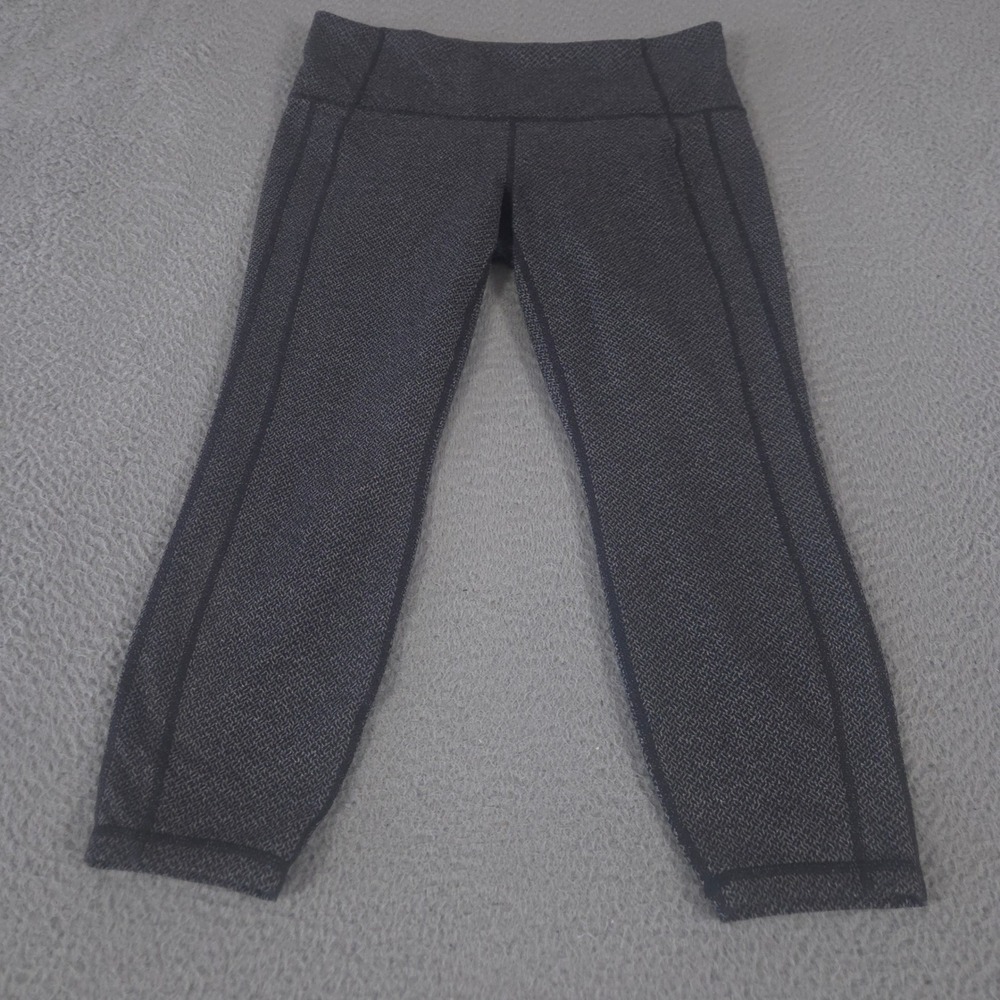 Athleta Leggings Womens L Petite High Waist Criss Cross Power Up Herringbone 7/8